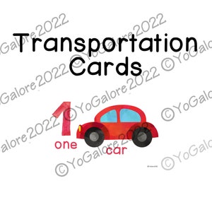 Transportation Theme Counting Posters and Cards/numbers 1 - 10 - Etsy