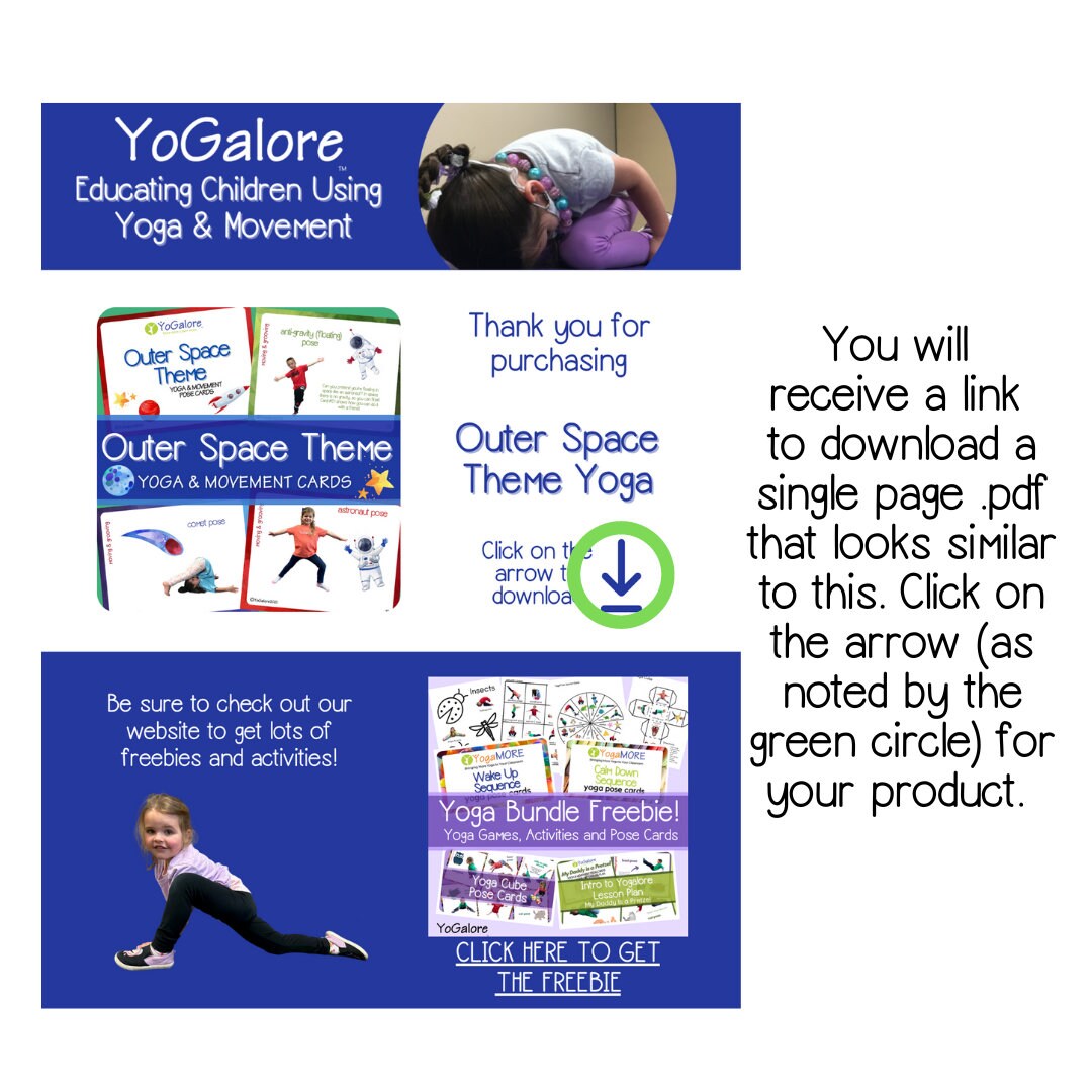 Outer Space Theme Printable Yoga Cards for Kids - Etsy