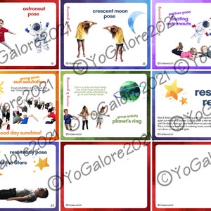 Outer Space Theme Printable Yoga Cards for Kids | Etsy