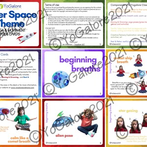 Outer Space Theme Printable Yoga Cards for Kids | Etsy