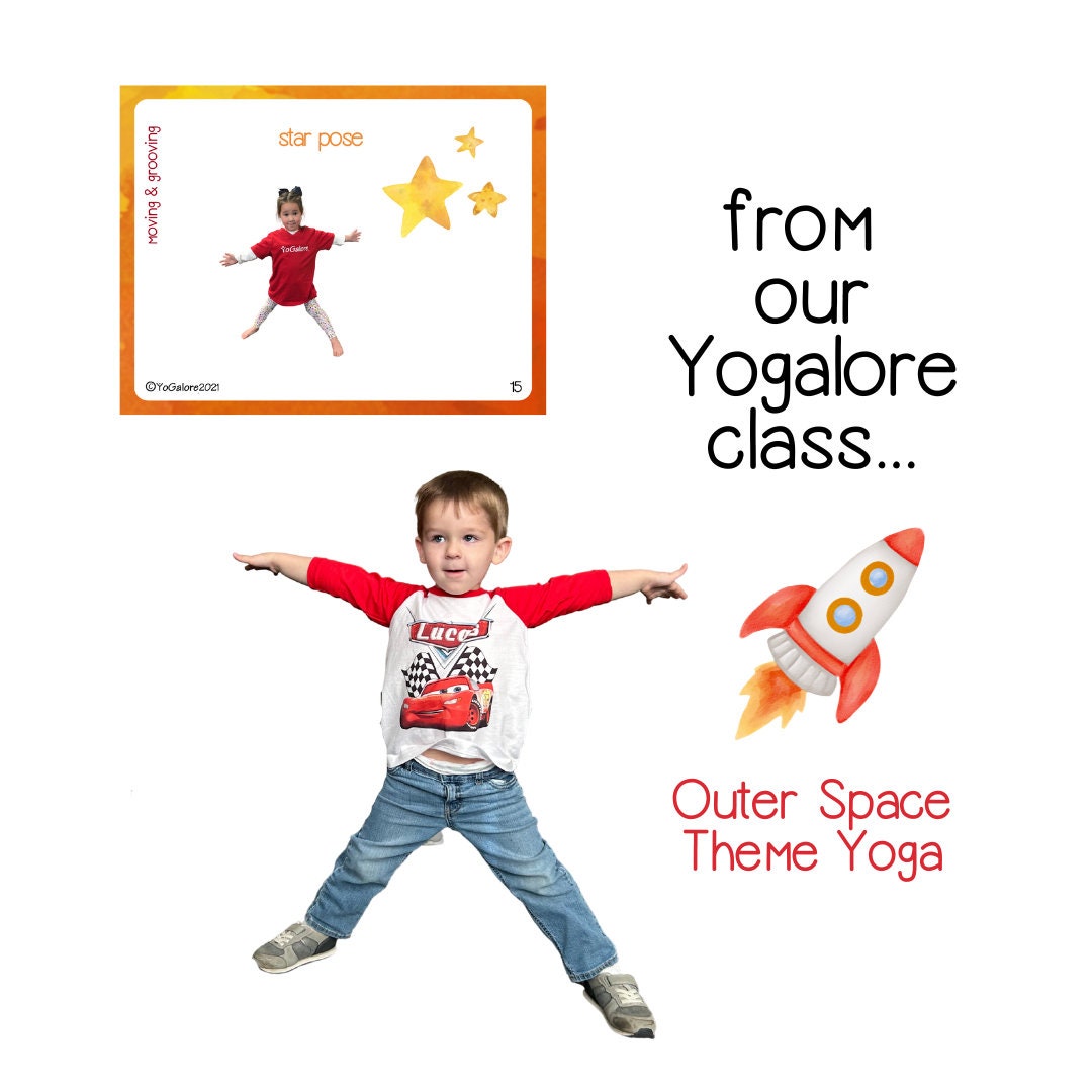 Outer Space Theme Printable Yoga Cards for Kids - Etsy