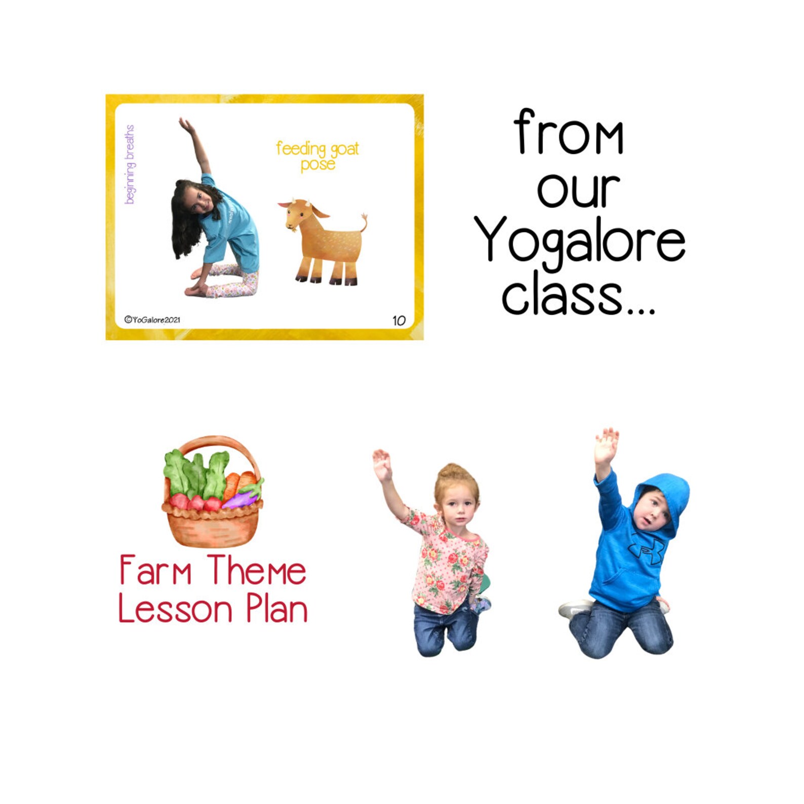 Farm Theme Yoga &amp; Movement Cards With Classic Memory Game - Etsy