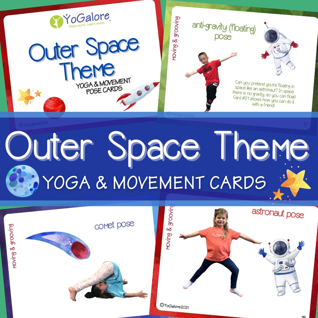 Outer Space Theme Printable Yoga Cards for Kids - Etsy