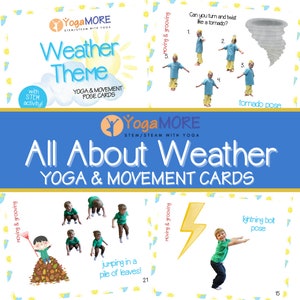 Preschool Weather Themed Movement Based Yoga Activity Bundle with Lesson Plan