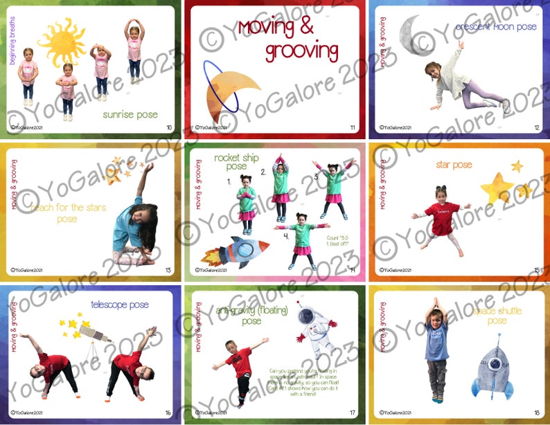 Outer Space Theme Printable Yoga Cards for Kids - Etsy