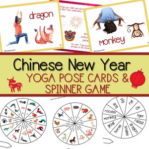 Actividades de Año Nuevo chino para niños en edad preescolar: tarjetas de yoga y movimiento