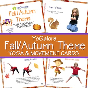 Activités sur le thème de l'automne -- Cartes de poses de yoga et de mouvement -- Activités de mouvement pour le préscolaire et la maternelle