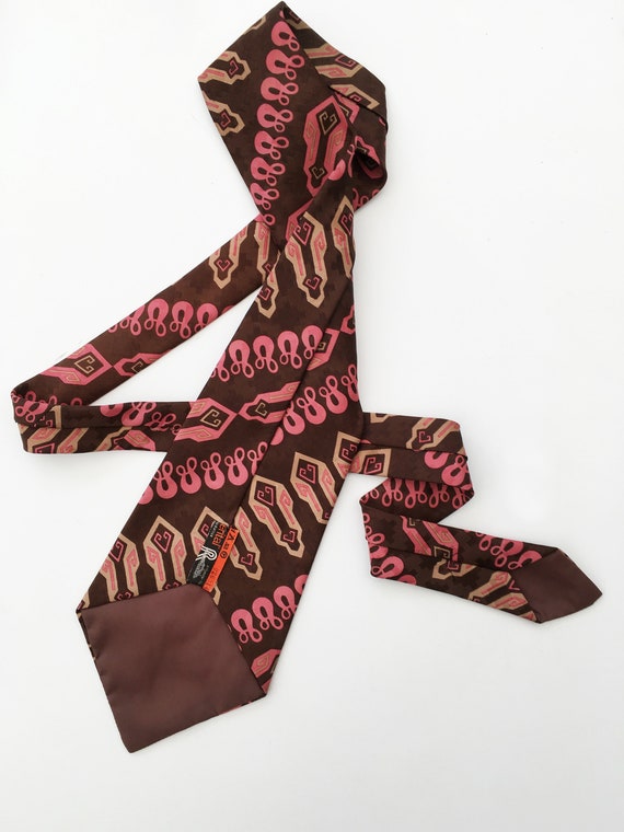 Groovy Psychedelic 60s/70s Kipper Men's Necktie M… - image 3