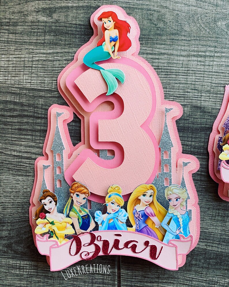 Disney Princesses cake topper Disney princess party