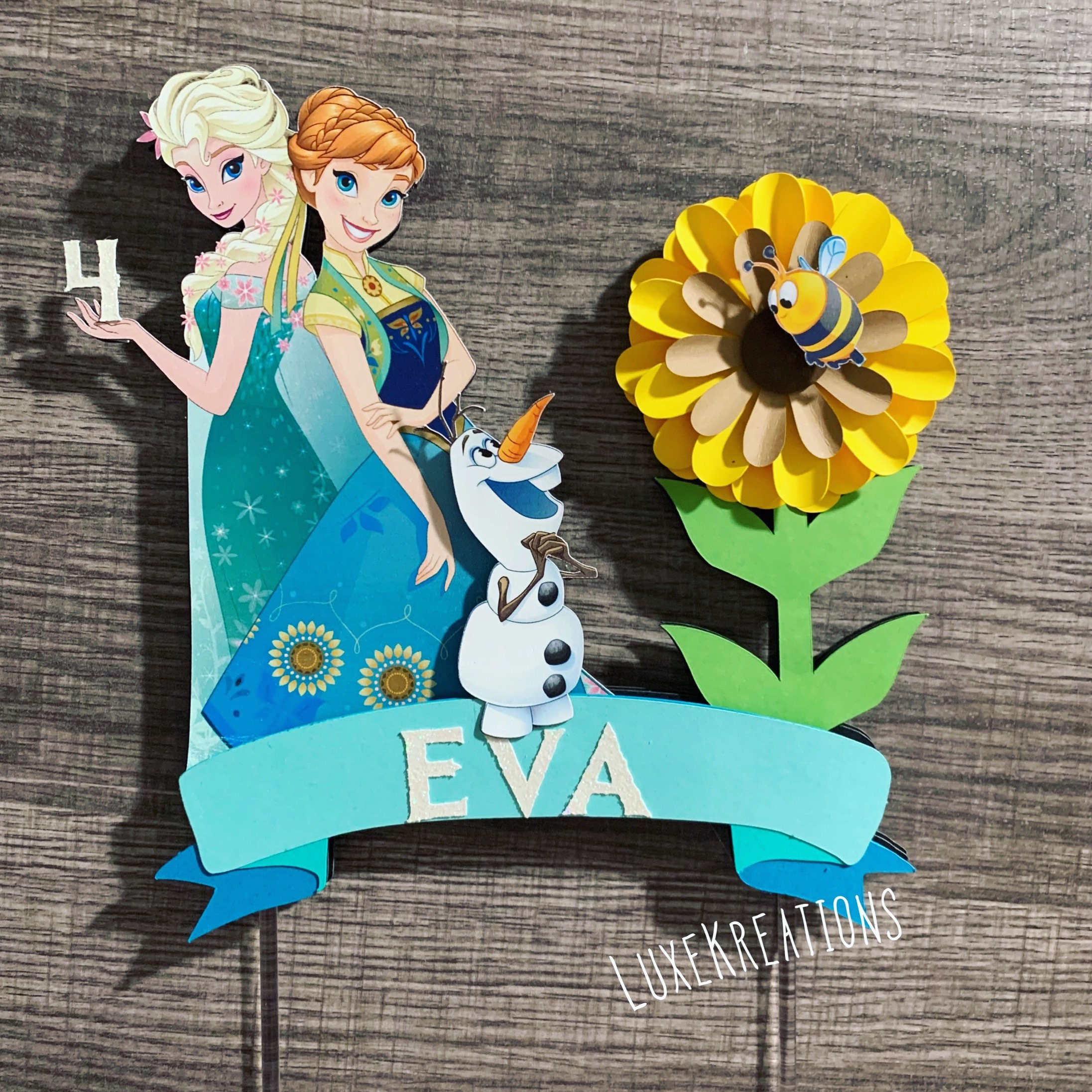 Frozen Fever cake topper Frozen Fever Frozen Frozen party Etsy
