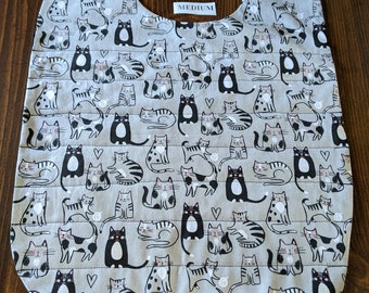 Adult and Older Children Clothing Protectors / Bibs Reversible Medium size -  We Love Cats!