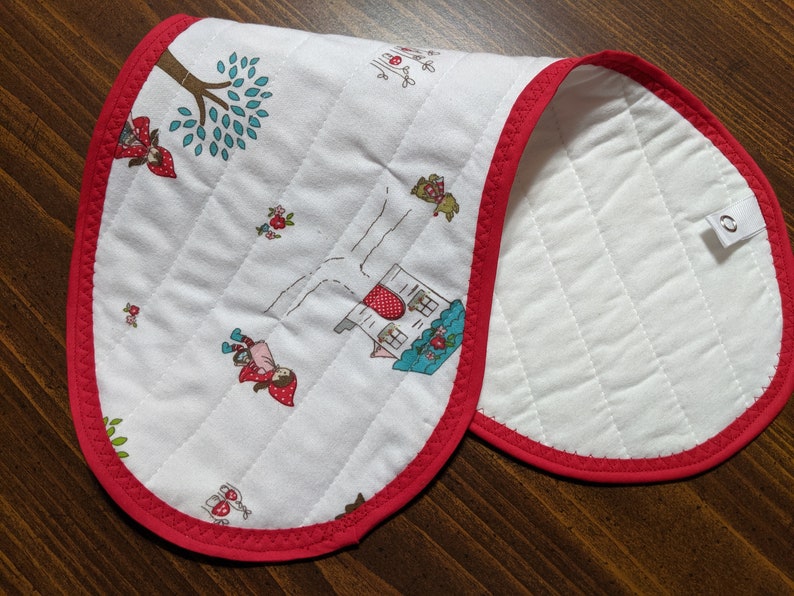 Quilted Wrap Around Baby Bib and Burp Cloth in One Little Etsy