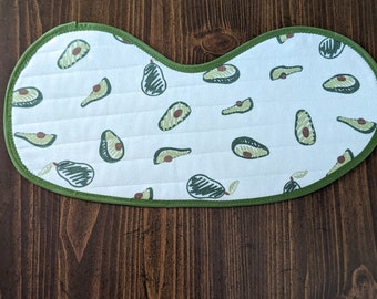 Quilted Wrap Around Baby Bib and Burp Cloth In One-  Holy Guacamole!