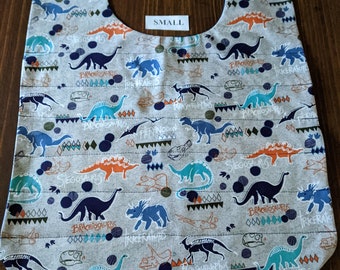 Adult and Older Children Clothing Protectors / Bibs Reversible Small sized- We Love Dinosaurs!