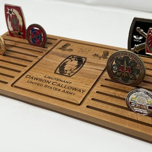 Desktop Challenge Coin Holder - Personalized Coin Rack