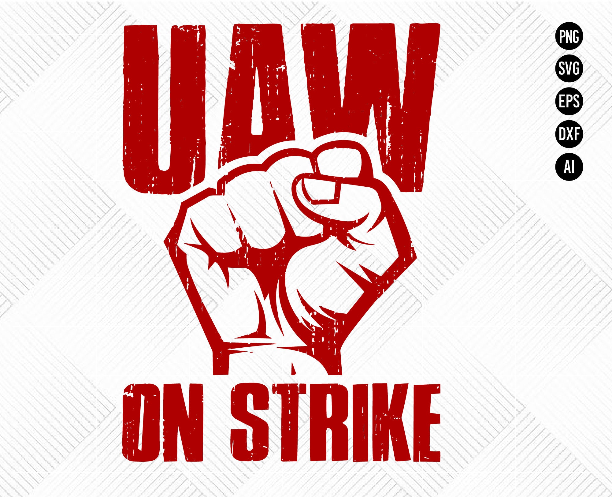 UAW Strike USA Flag Svg United Auto Workers Svg Picket Sign Etsy