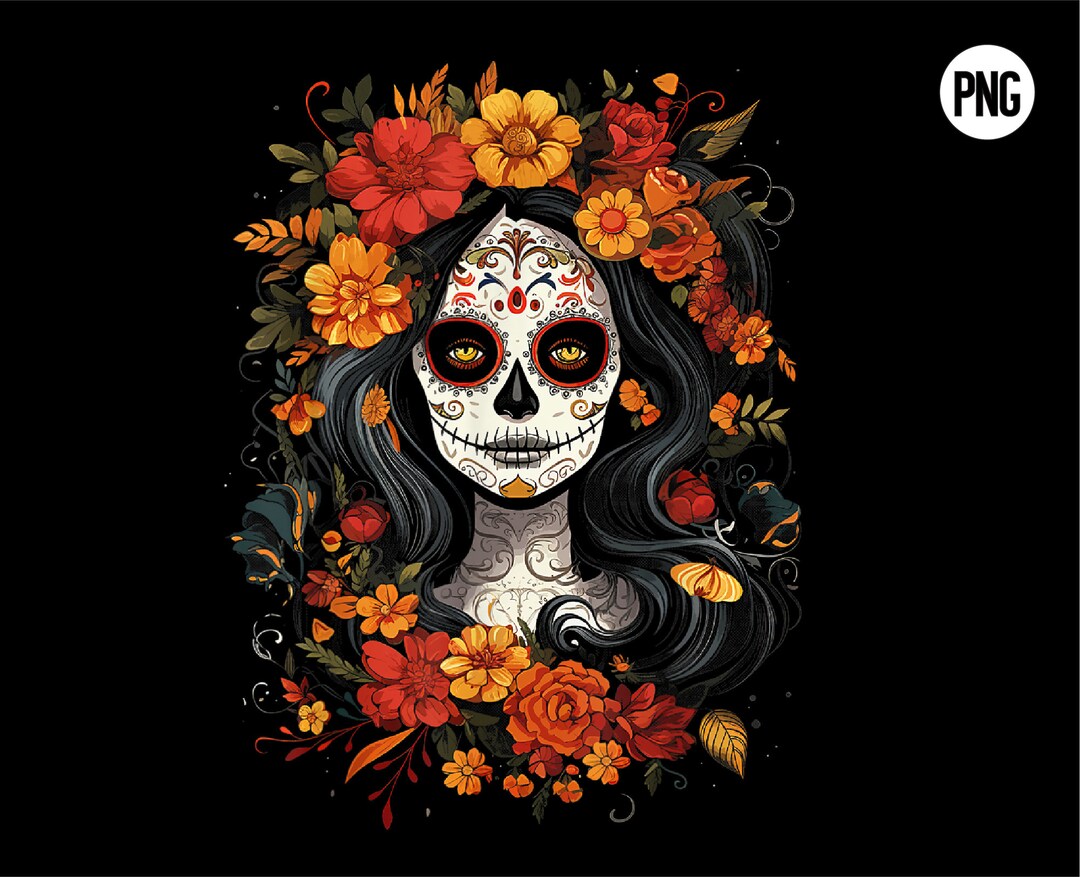 De Los Muertos La Catrina Day Png of the Dead Sugar Skull Women Png ...