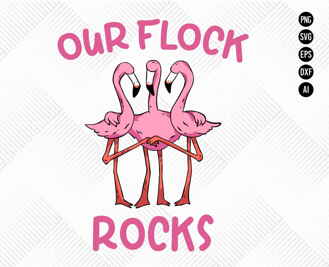 Flamingo SVG Our Flock Rocks SVG Summer SVG Digital - Etsy Australia