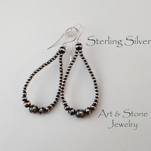 Southwestern Oxidized Sterling Silver Fiesta Earrings &quot;Cisco&quot;