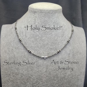 Southwestern Oxidized Sterling Silver Necklace, "Holy Smoke"