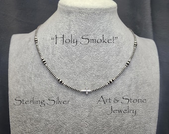 Southwestern Oxidized Sterling Silver Necklace, &quot;Holy Smoke&quot;