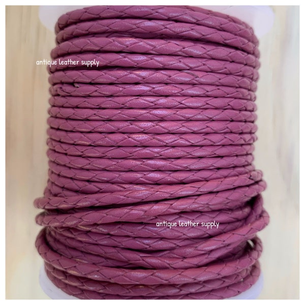 3mm genuine leather premium bolo leather jewelry leather pink bolo round cord