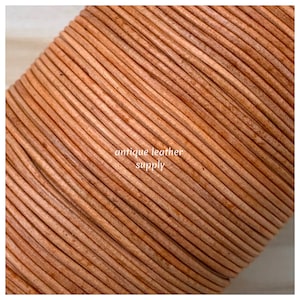 0.5mm leather cord premium quality round leather light brown leather antique brown supple .5 mm thin leather for jewelry making S14