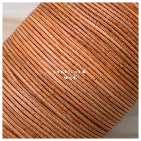 0.5mm leather cord premium quality round leather light brown leather antique brown supple .5 mm thin leather for jewelry making S14