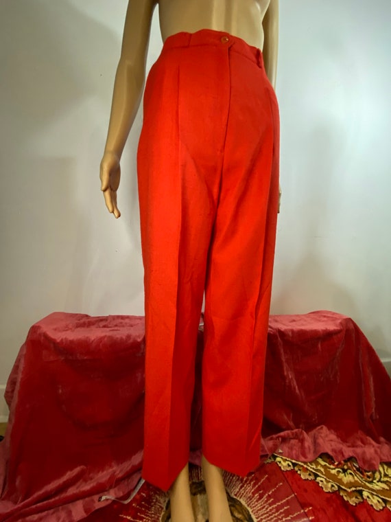 70’s red polyester slacks dress pants size M