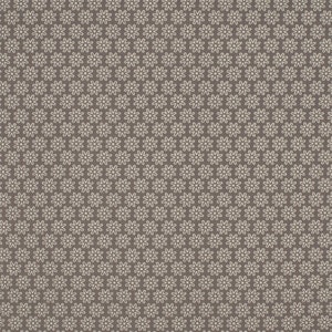 Cotton fabric, grey - taupe with flowers or stars