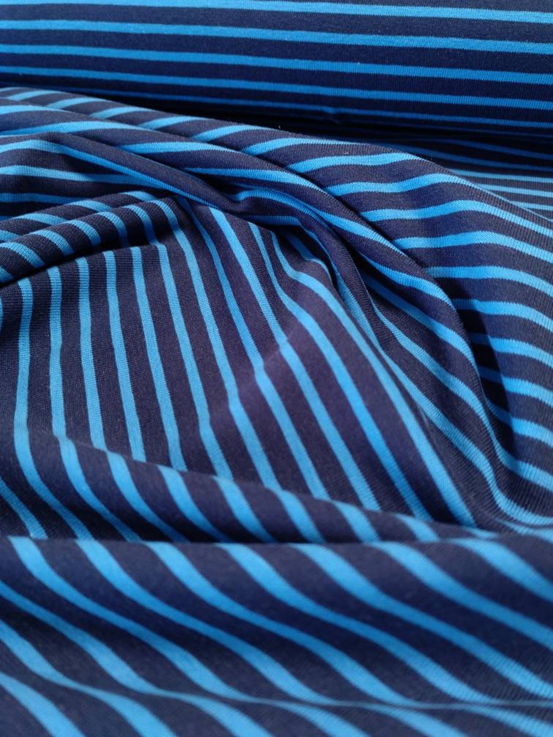 Cotton jersey low in royal blue dark blue Etsy