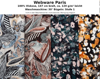 Viskose Webware Paris, Kleiderstoff, Blusenware, gemustert