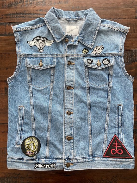 Eddie Munson Vest Patches and Pins (COMPLETE Set) Stranger Things