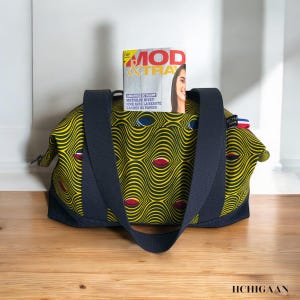 wax print african travel bag, diaper bag, sports bag, large weekend bag, denim bag, large travel bag