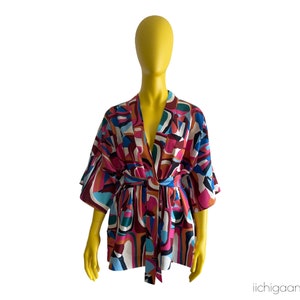 Printed cotton kimono light jacket light coat dressing gown SPA bathrobe kimono bathrobe bridesmaid robe beach dress