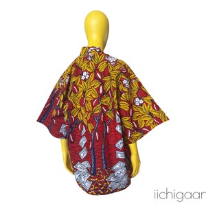 Veste légère, kimono en tissu africain pur coton, manteau léger africain, veste kimono en coton, cardigan en tissu wax africain, veste pareo image 5