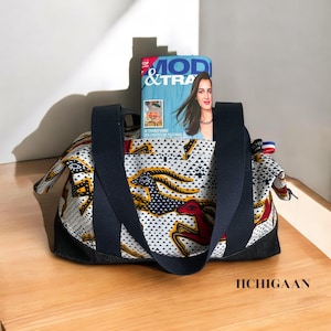 African travel bag, wax bag/African print travel bag, diaper bag, large weekend bag, sports bag, handmade African loincloth bag