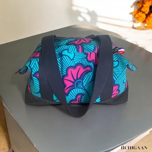 African wax travel bag large weekend bag/African waxprint travelbag, diaper bag sports bag ethnic handmade bag gift idea