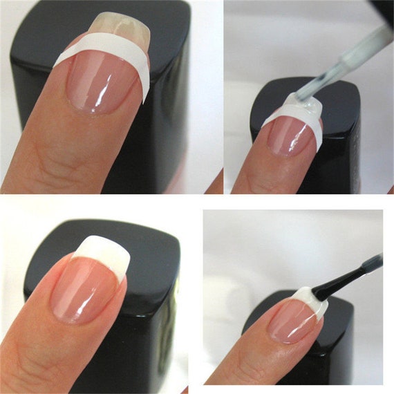 Nail art french tip stencil guides