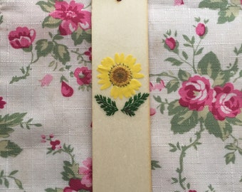 Wood Flower Bookmark Etsy