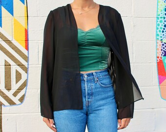 dressy black sweater jacket