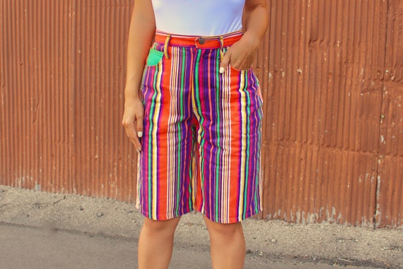 90s striped shorts outlet