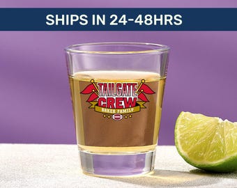 Football Tailgate Crew - Personalized Shot Glass