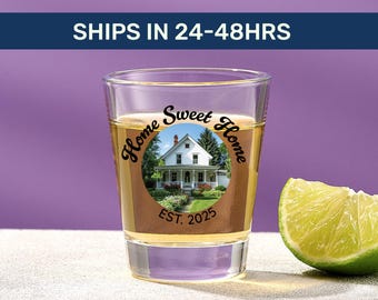 Personalized Home Photo Shot Glass | Housewarming Gift