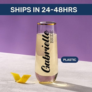 Personalized Bridesmaid Champagne Flute: UV Ink Proposal Gift