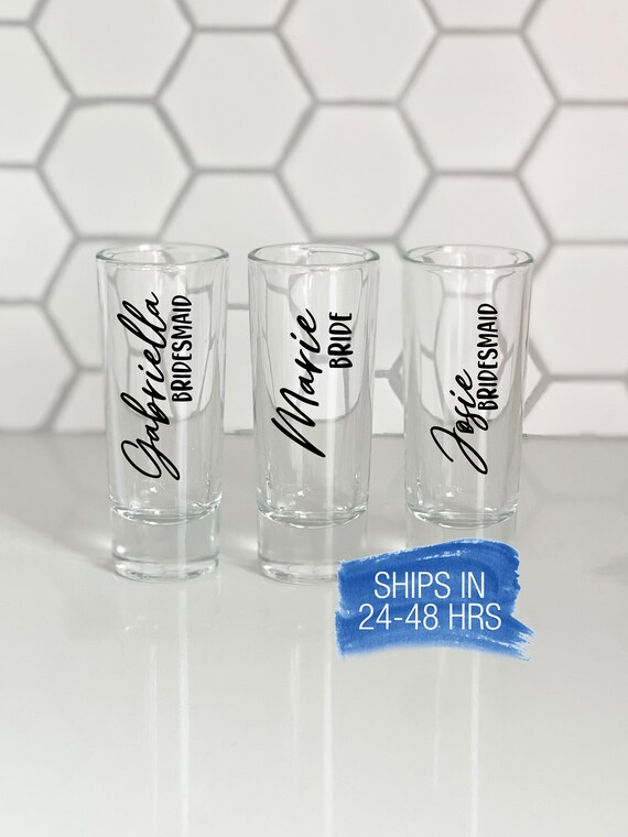Bridesmaid Shot Glasses Bachelorette Shot Glasses Bridesmaid Etsy