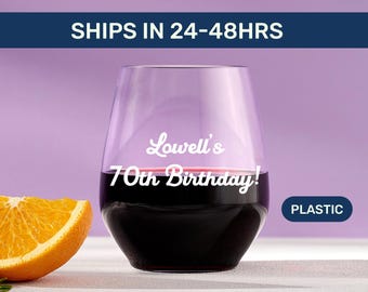 Personalisierte Kunststoff Weinschale: Bruchsicher, UV Tinte individueller Name