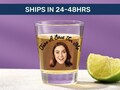Custom Face & Text Shot Glass – Funny Birthday Gift, Friend Party Favor