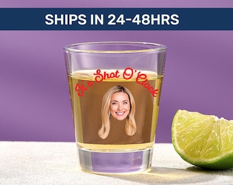 Custom Face Shot Glass – Personalized Photo Gift