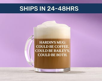 Personalized Glass Coffee Mug: Custom Name Gift